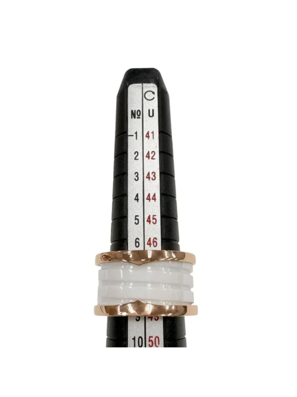 Bvlgari B.zero1 Ring 750 Ceramic Pink Gold White